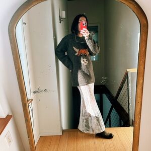 Pachama Highland Cow Intarsia Wool Sweater M